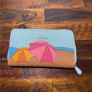 Coach Multicolor Beach Umbrella Wallet